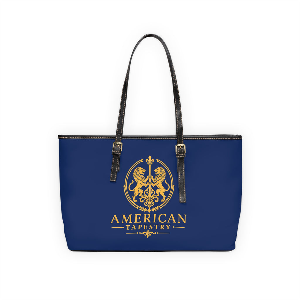 The Matador Collection-Tote-Yellow Bull Cameo with Navy