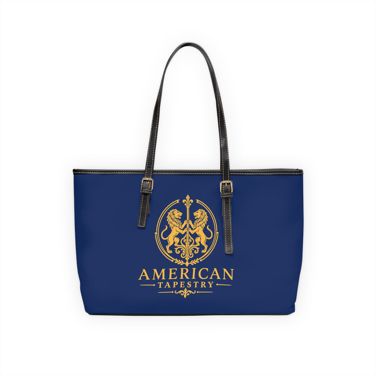 The Matador Collection-Tote-Yellow Bull Cameo with Navy