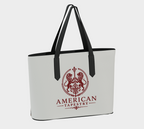 Tote — Return of the Constitution with White and Back Emblem in Crimson