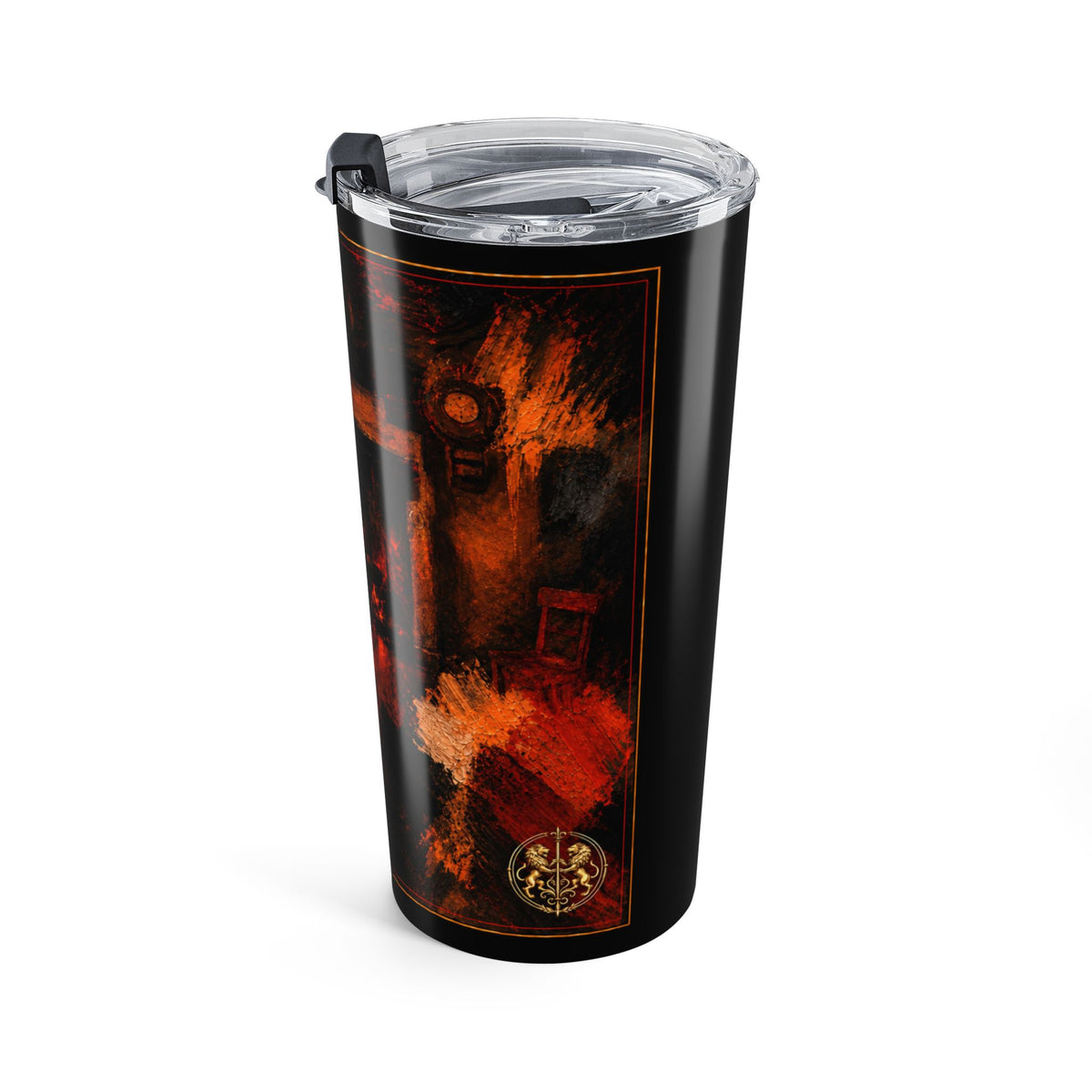20 oz Steel Tumbler — Interior Scene — Sunrise Ombré
