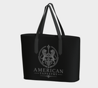 Tote — Inspired by Louis C. Tiffany (1848–1933) — Silver Gray Lions on Black