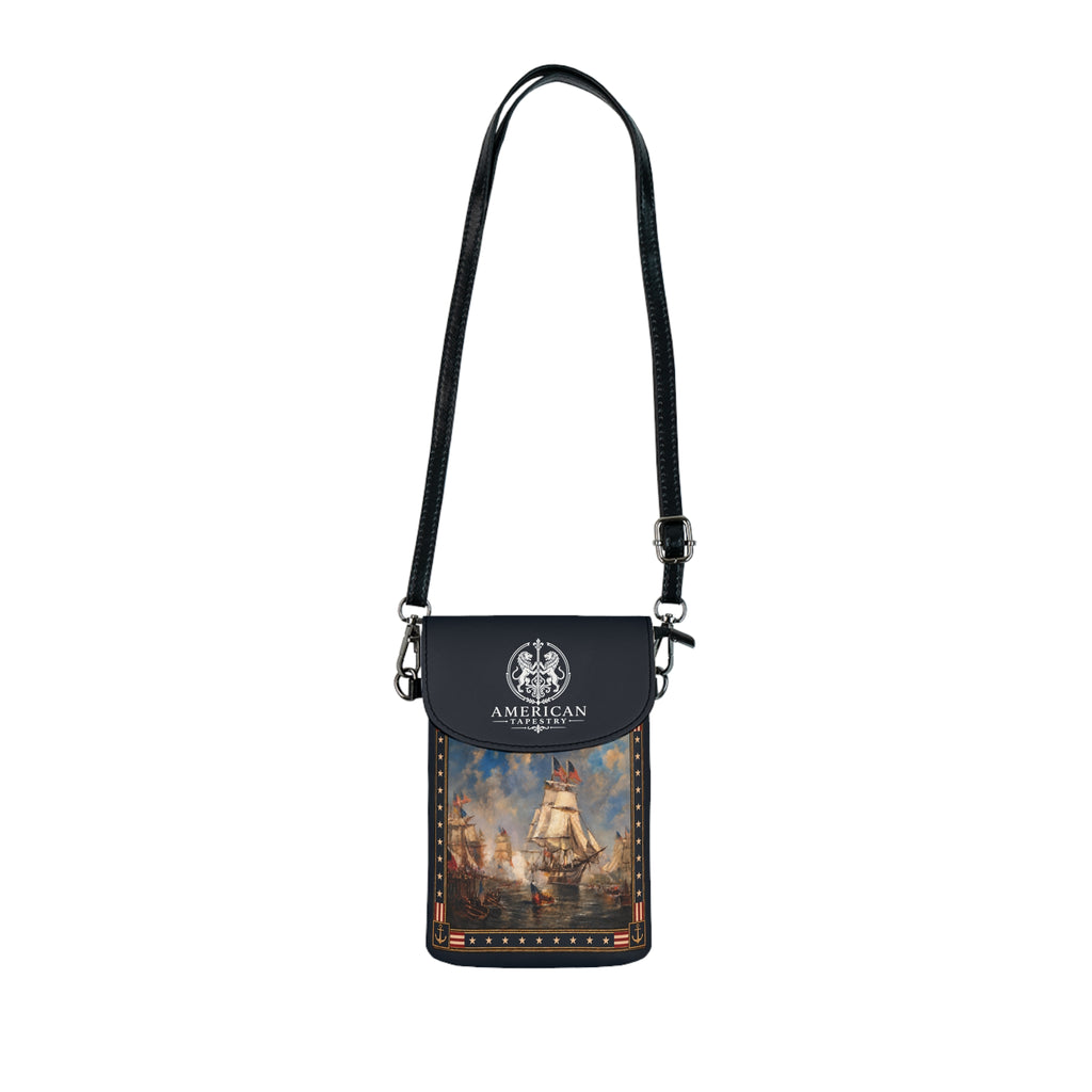 Crossbody Phone Case & Wallet Crossbody Bag — Return of the Constitution — Navy with White Emblem