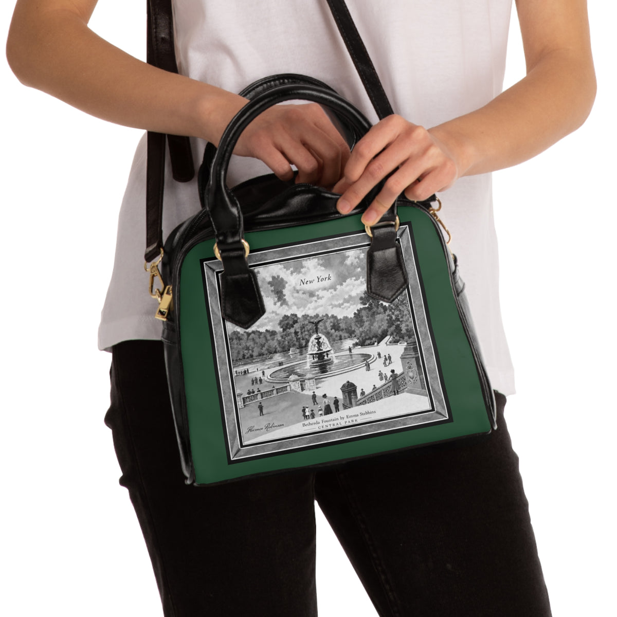 Satchel Bag — Bethesda Fountain, Central Park, NYC — Archival Green
