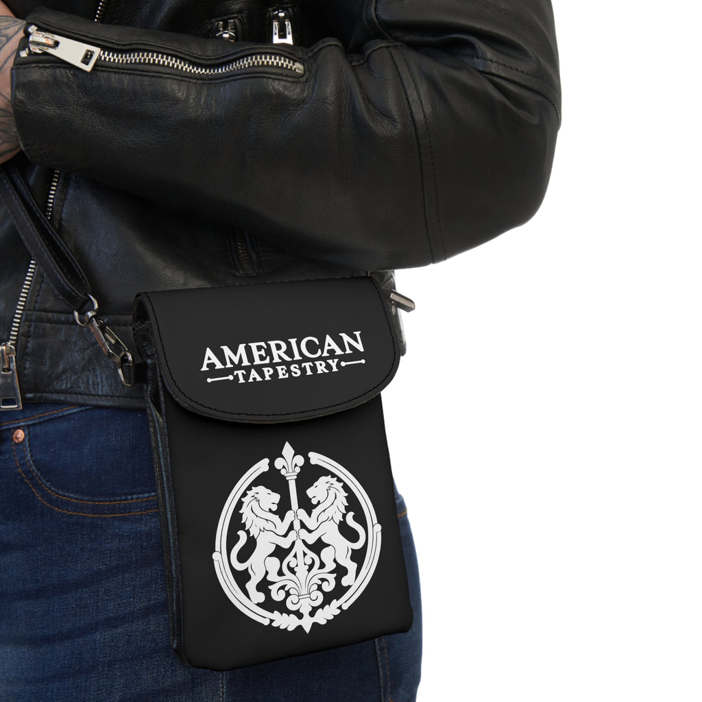 Crossbody American Tapestry Lion Emblem Phone Case & Wallet-White