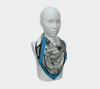 100% Silk Scarf — Bethesda Fountain, Central Park, NYC — Archival Blue