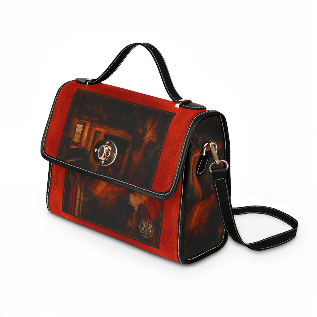 Waterproof Top Handle Bag — Interior Scene — Sunrise Ombré
