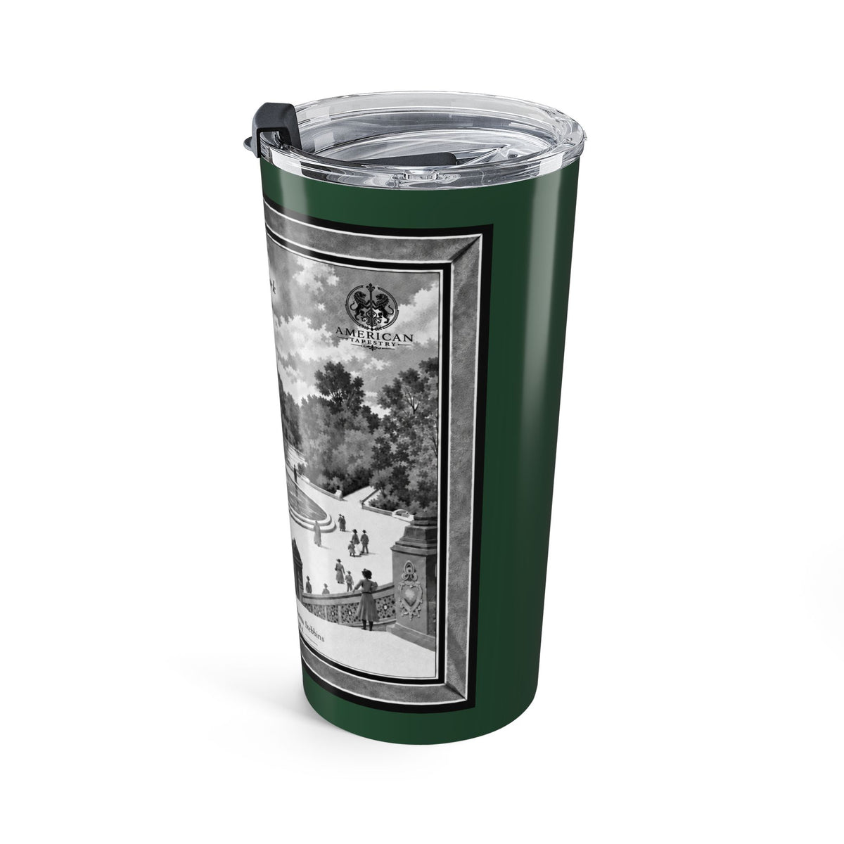 20 oz Steel Tumbler — Bethesda Fountain, Central Park, NYC — Archival Green