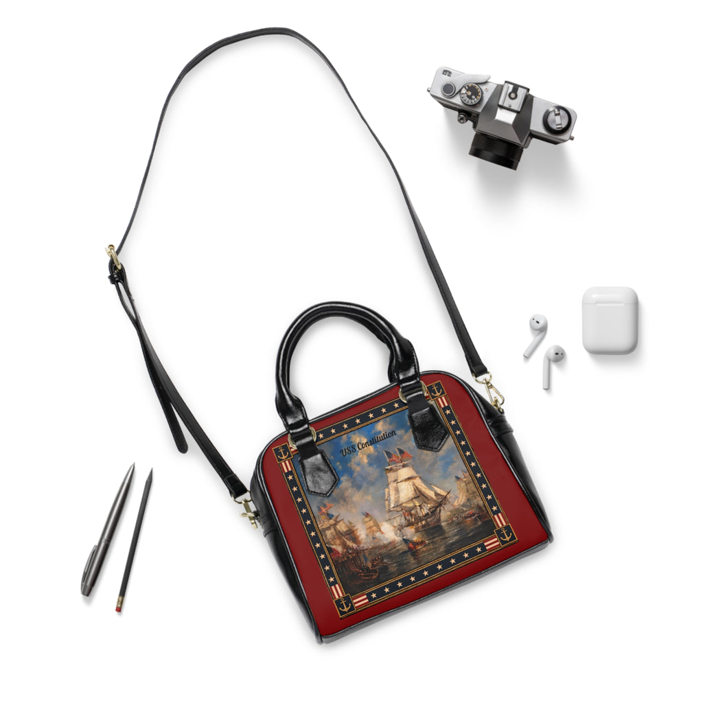 Satchel Bag — Return of the Constitution with Crimson and a Back Cream Emblem