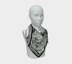 100% Silk Scarf— Bethesda Fountain, Central Park, NYC — Archival Black