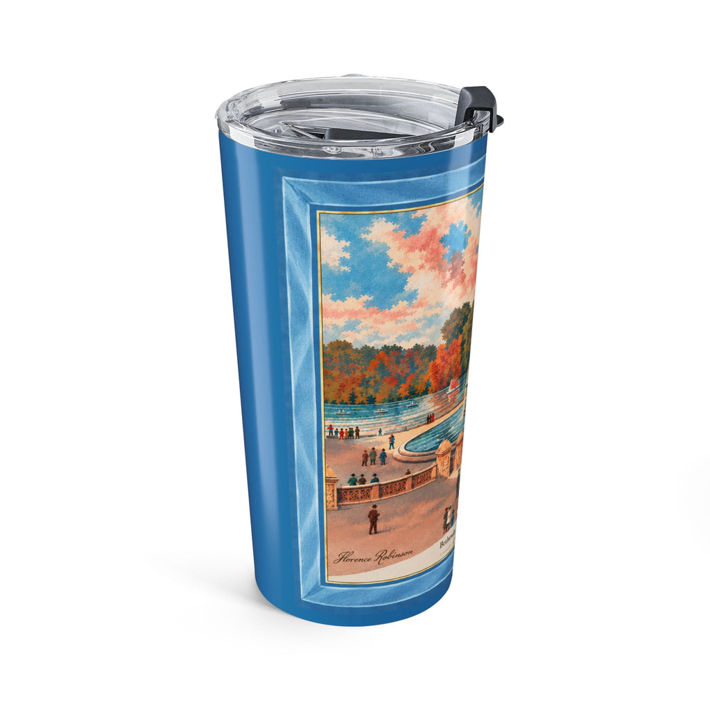 20 oz Steel Tumbler — Bethesda Fountain, Central Park, NYC — Blue