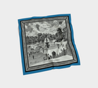 100% Silk Scarf — Bethesda Fountain, Central Park, NYC — Archival Blue