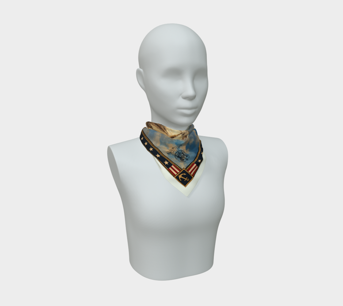 100% Silk Scarf — Return of the Constitution — White Border