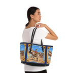 The Matador Collection-Tote-Yellow Bull Cameo with Navy