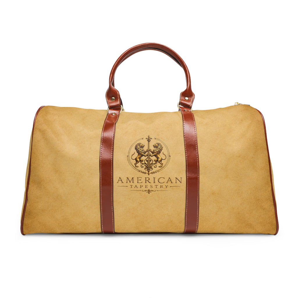 Duffle Bag — Inspired by Louis C. Tiffany (1848–1933) — Gold Lions on Parchment