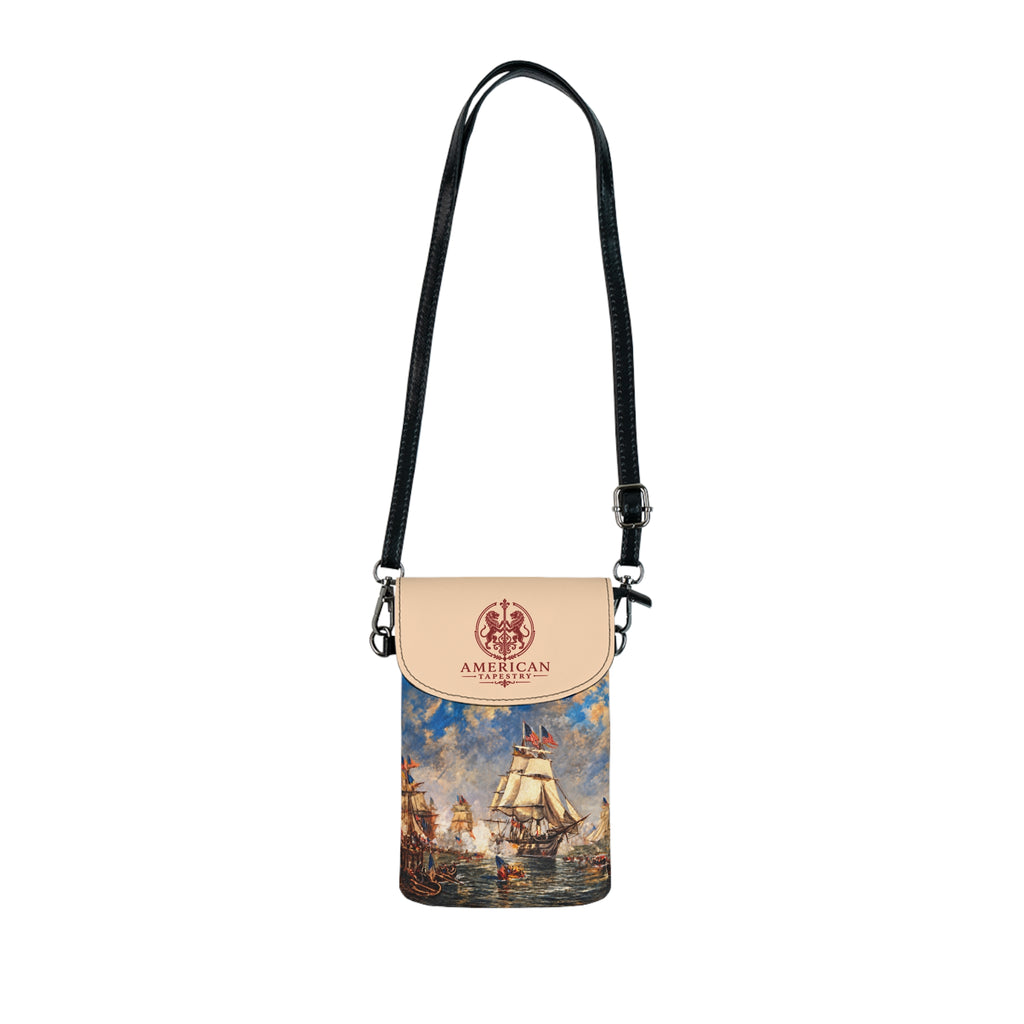 Crossbody Phone Case & Wallet Crossbody Bag — Return of the Constitution — Cream with Crimson Emblem