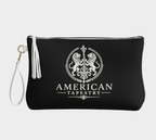 Large Wristlet Bag — Inspired by Louis C. Tiffany (1848–1933) — White Lions on Black