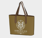 Tote — Inspired by Louis C. Tiffany (1848–1933) — White Lions on Olive Khaki