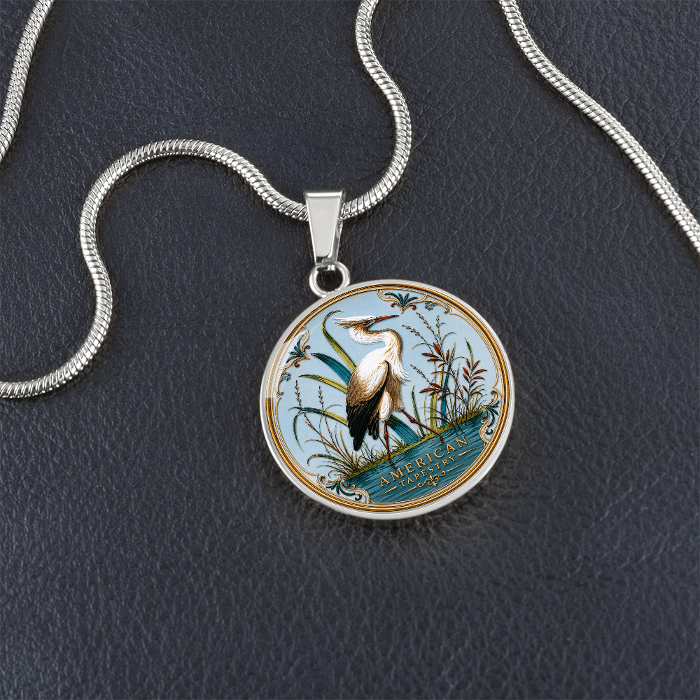 Art Nouveau Cloche Necklace-The Heron Collection  — Silver or Gold