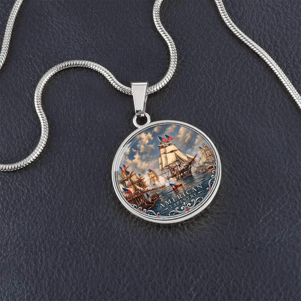 Cloche Necklace-USS Constitution in Silver