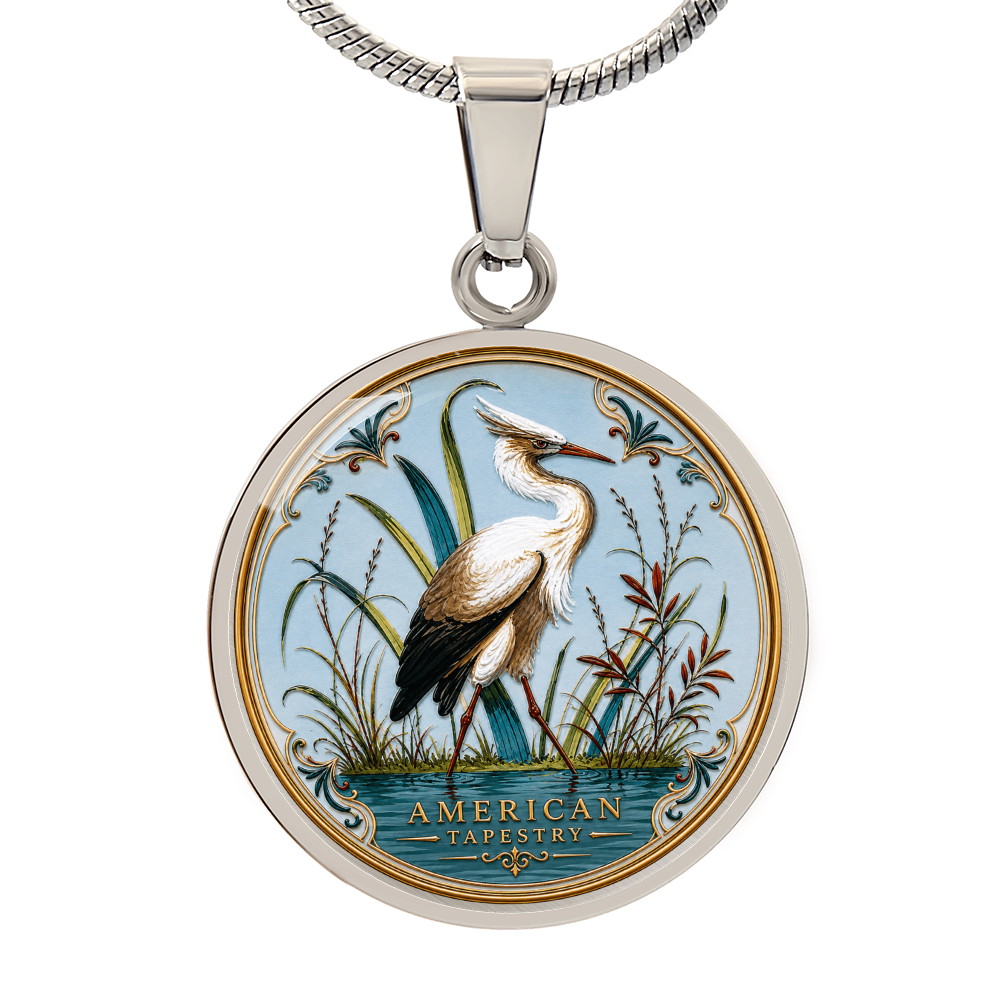 Art Nouveau Cloche Necklace-The Heron Collection  — Silver or Gold