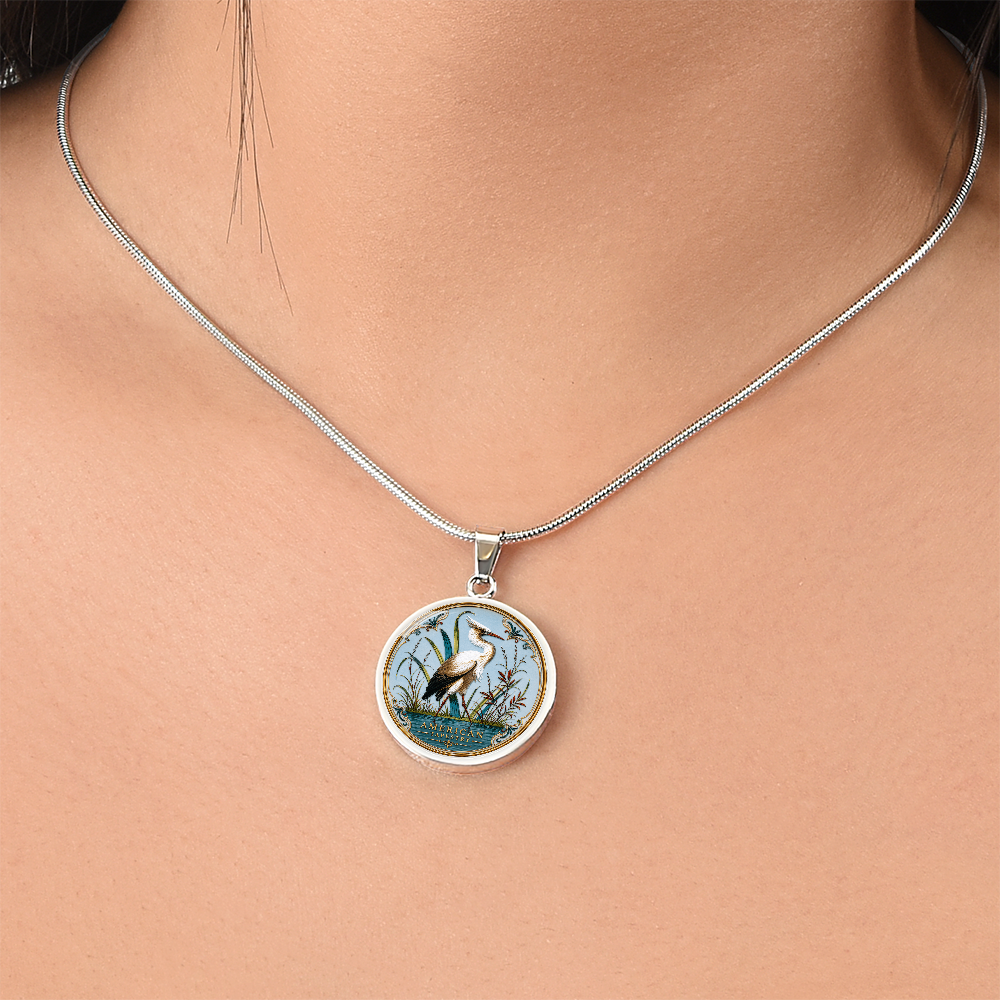 Art Nouveau Cloche Necklace-The Heron Collection  — Silver or Gold