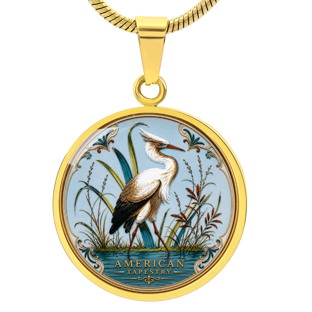 Art Nouveau Cloche Necklace-The Heron Collection  — Silver or Gold