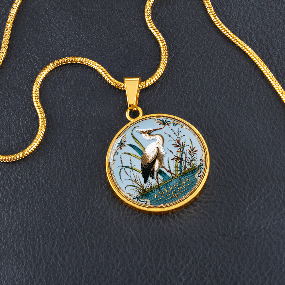 Art Nouveau Cloche Necklace-The Heron Collection  — Silver or Gold