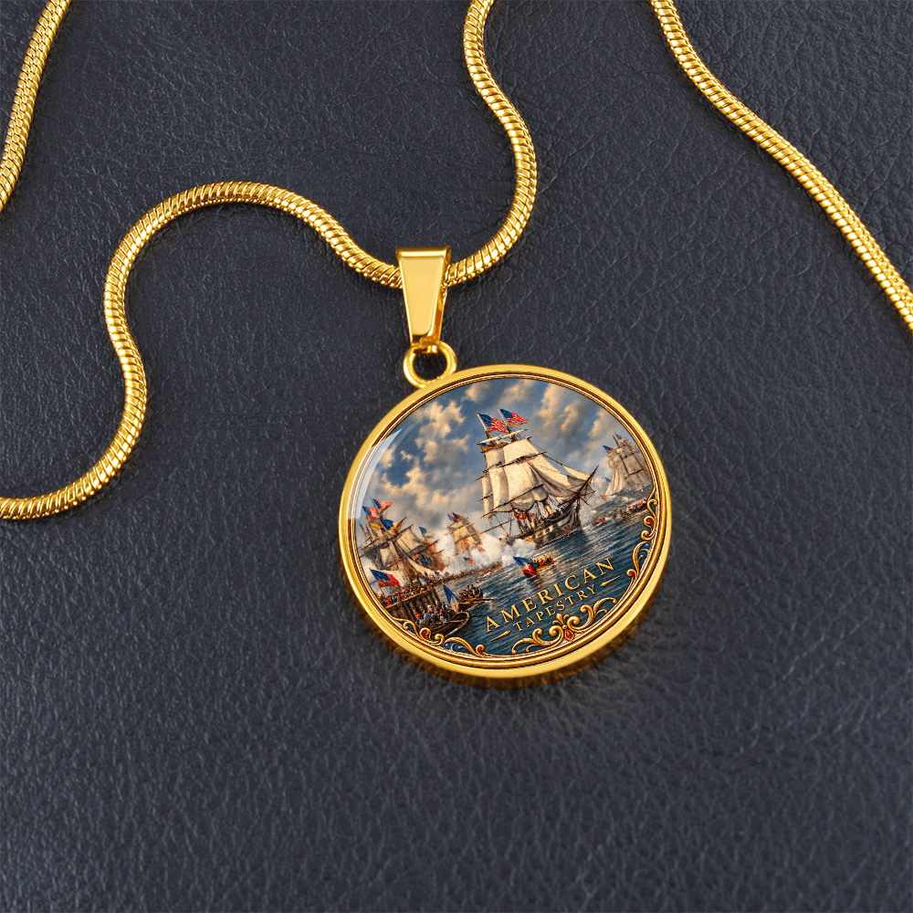 Cloche Necklace-USS Constitution in Gold