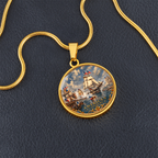 Cloche Necklace-USS Constitution in Gold
