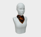 100% Silk Scarf — Interior Scene — Sunrise Ombré in Brown