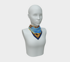 The Matador Collection-100% Silk Scarf-Yellow Bull Cameo with Navy