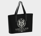 Tote — Inspired by Louis C. Tiffany (1848–1933) — White Lions on Black