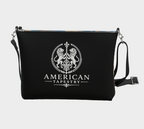Crossbody Bag — Return of the Constitution with Black Strap, Black And White Emblem Back