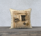 Pillowcase — Interior Scene — Taupe