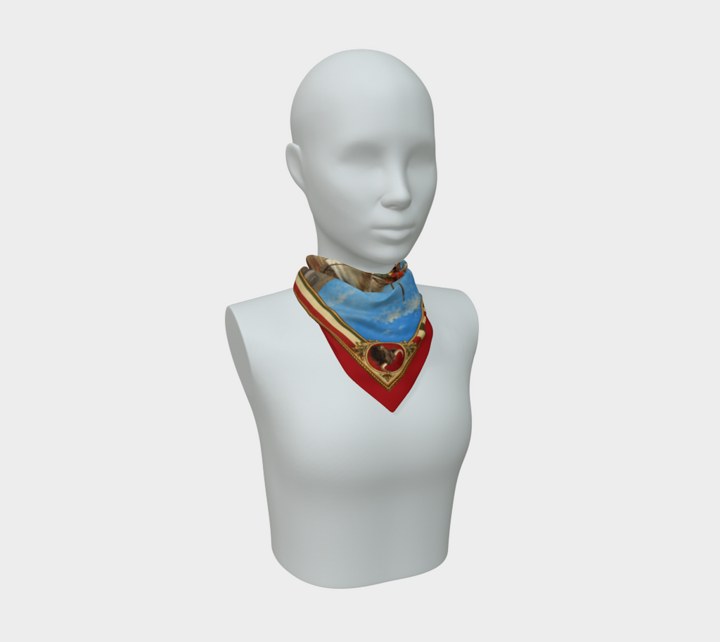 The Matador Collection-100% Silk Scarf-Brick Red