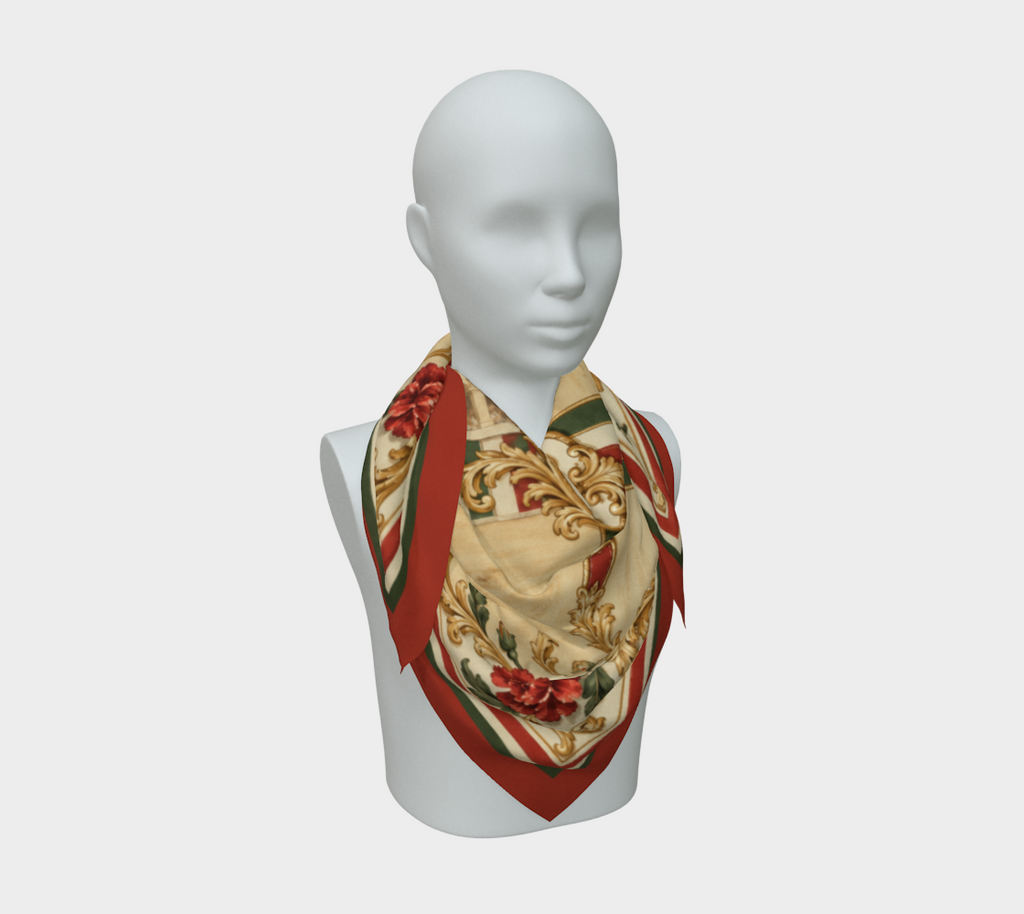 The Matador Collection: 100% Silk Scarf in Cognac