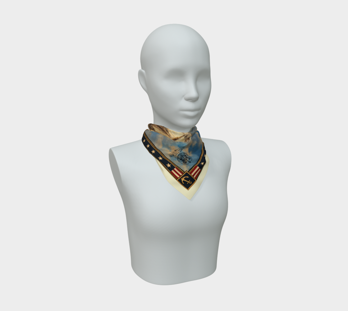 100% Silk Scarf — Return of the Constitution — Cream Border