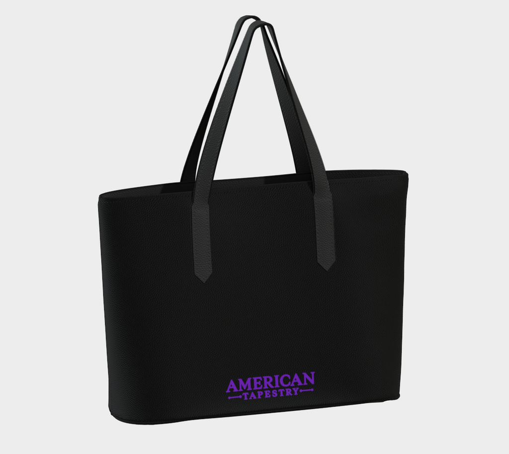 Tote-Rainbow Lions — Inspired by Louis C. Tiffany (1848–1933) — Purple