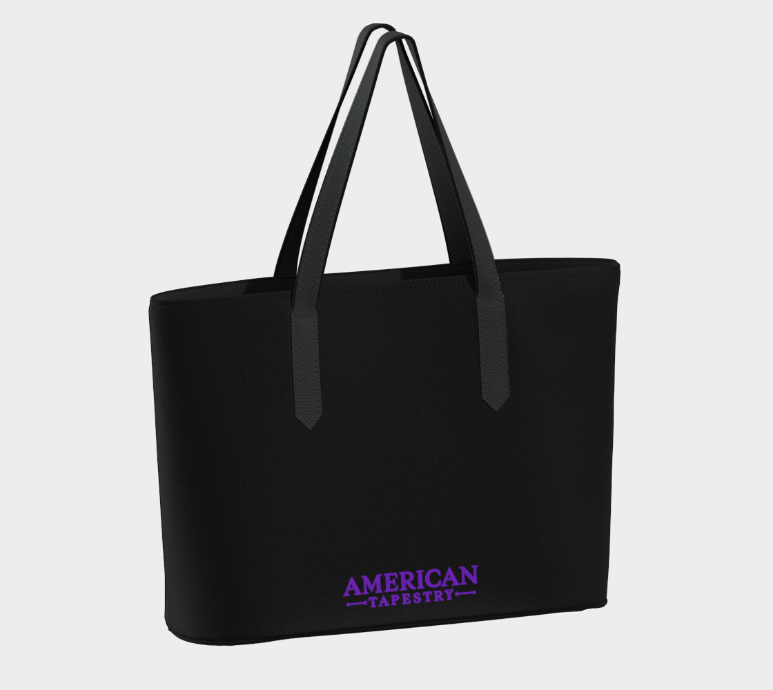 Tote-Rainbow Lions — Inspired by Louis C. Tiffany (1848–1933) — Purple