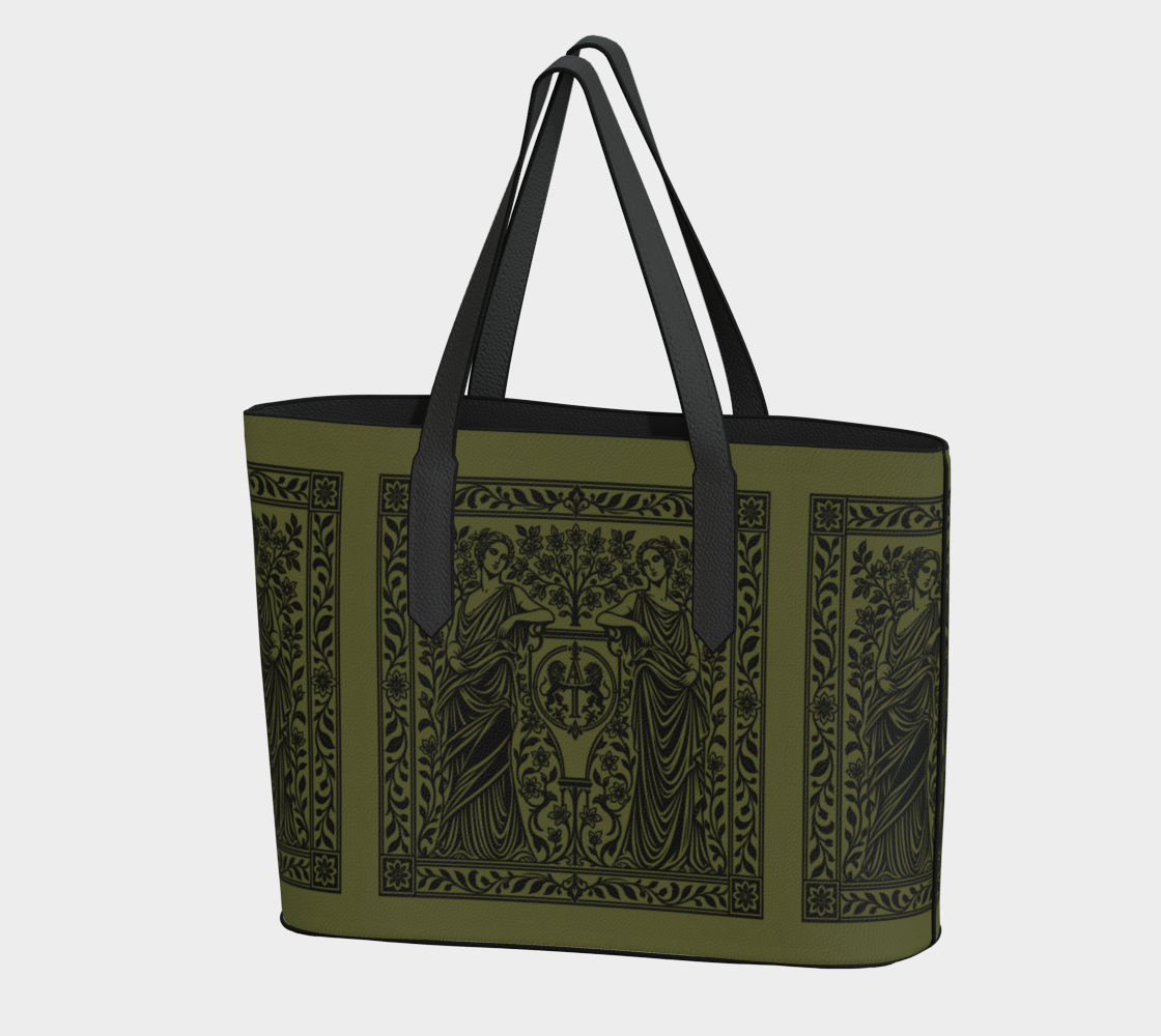 Pre-Raphaelite Tote in Olive — Inspired by Artist Kenyon Cox