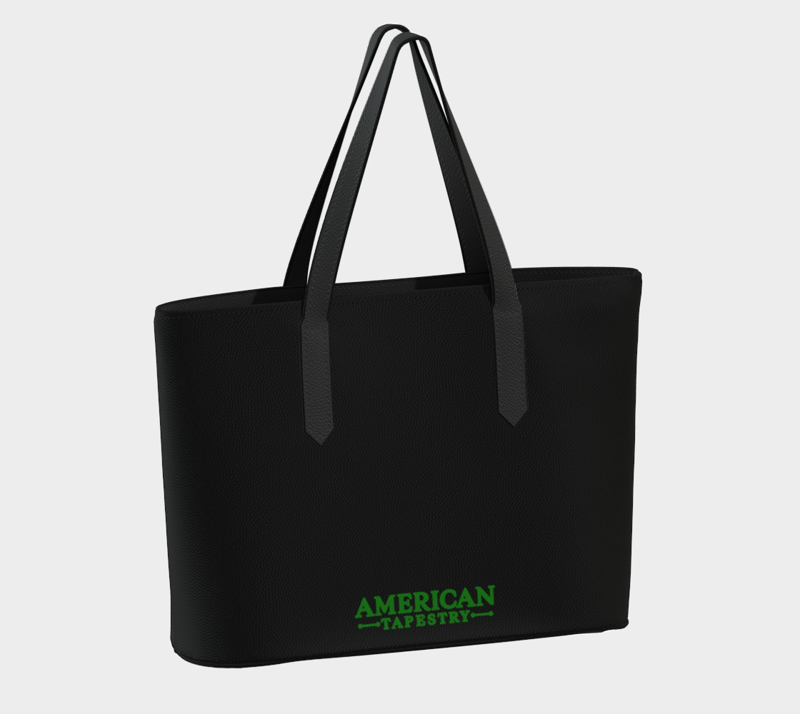 Tote-Rainbow Lions — Inspired by Louis C. Tiffany (1848–1933) — Green