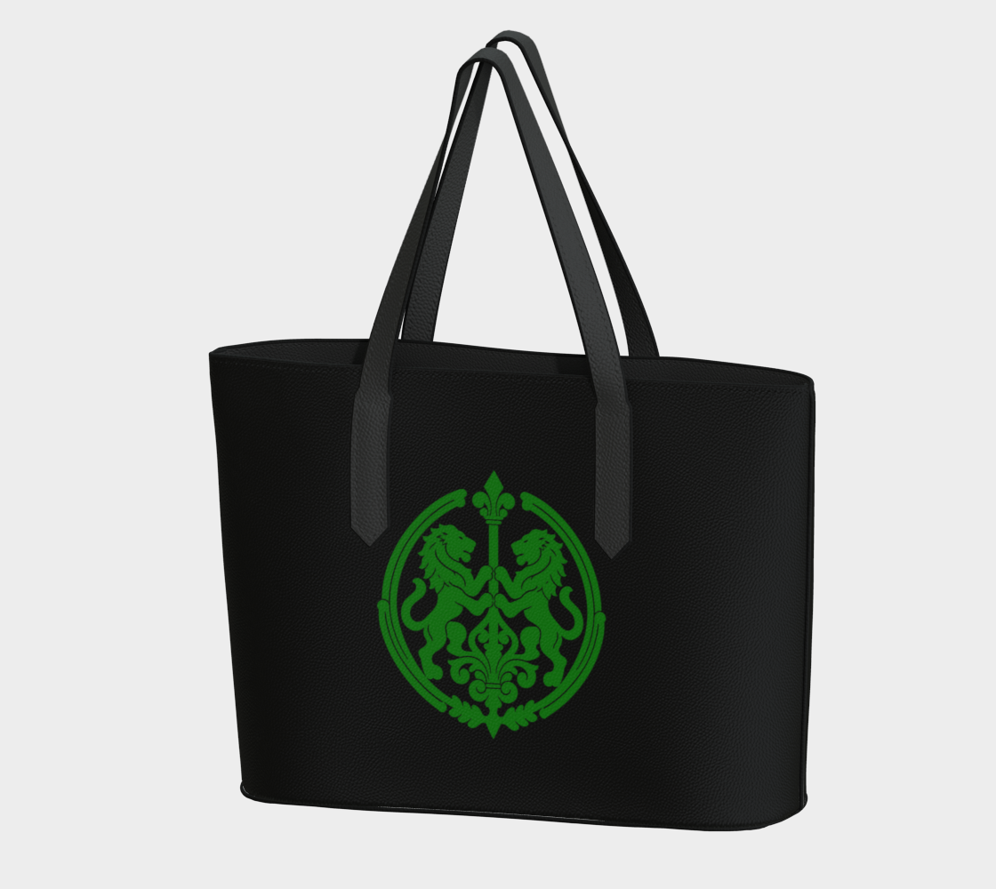 Tote-Rainbow Lions — Inspired by Louis C. Tiffany (1848–1933) — Green