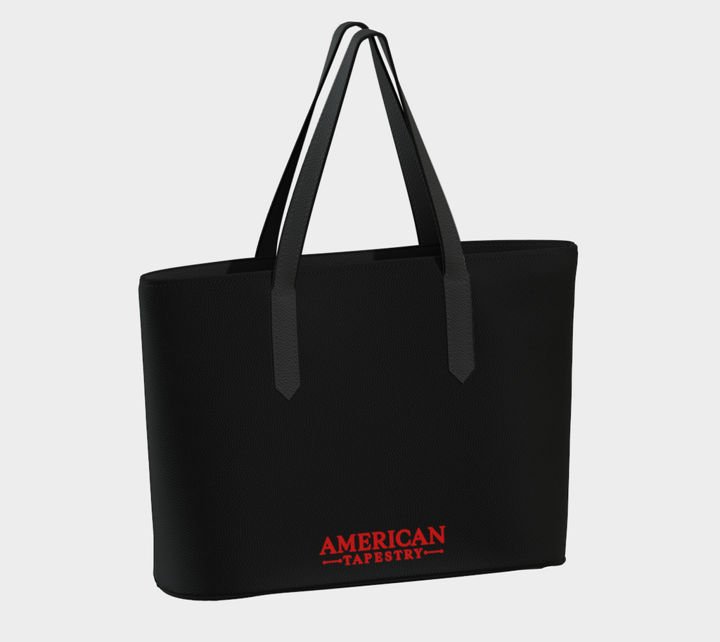 Tote-Rainbow Lions — Inspired by Louis C. Tiffany (1848–1933) — Red