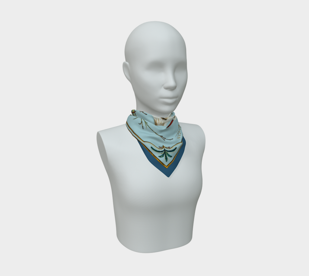 Art Nouveau 100% Silk Scarf — The Heron Collection